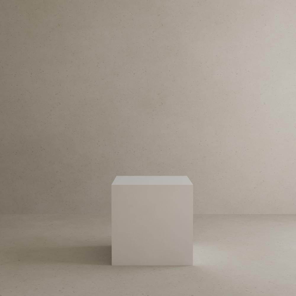 Bev Large Side Table in Ivory Concrete. Picture 5