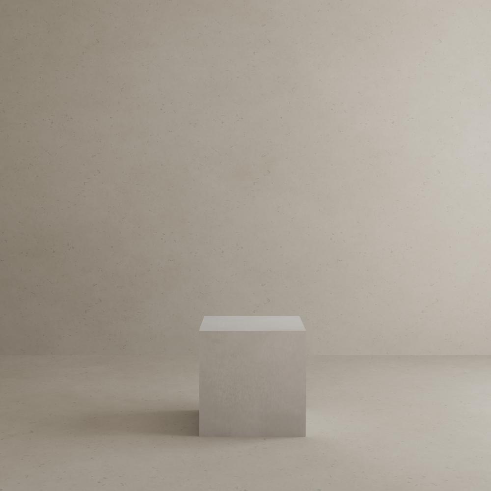 Bev Small  Side Table in Light Gray Concrete. Picture 6