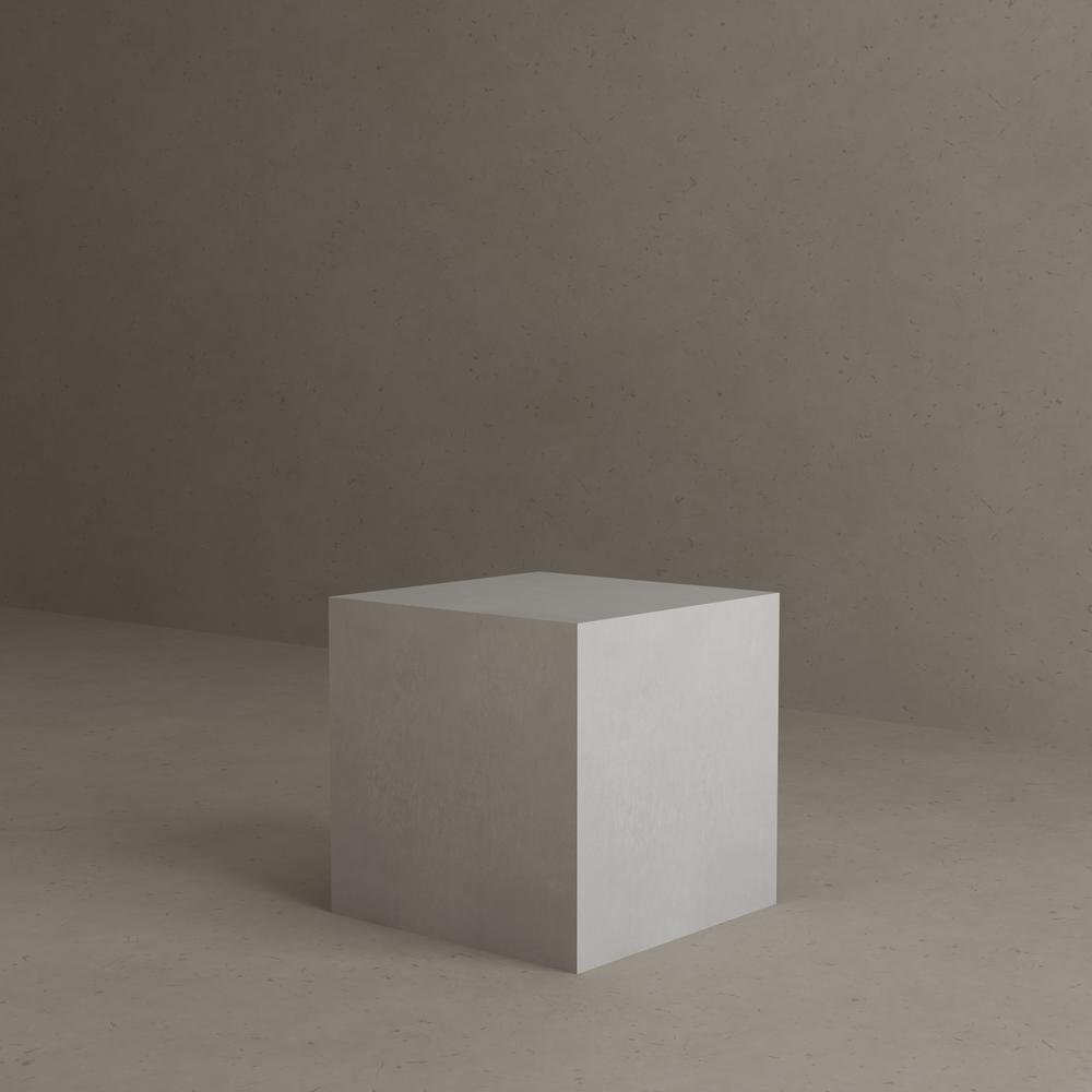 Bev Small  Side Table in Light Gray Concrete. Picture 7