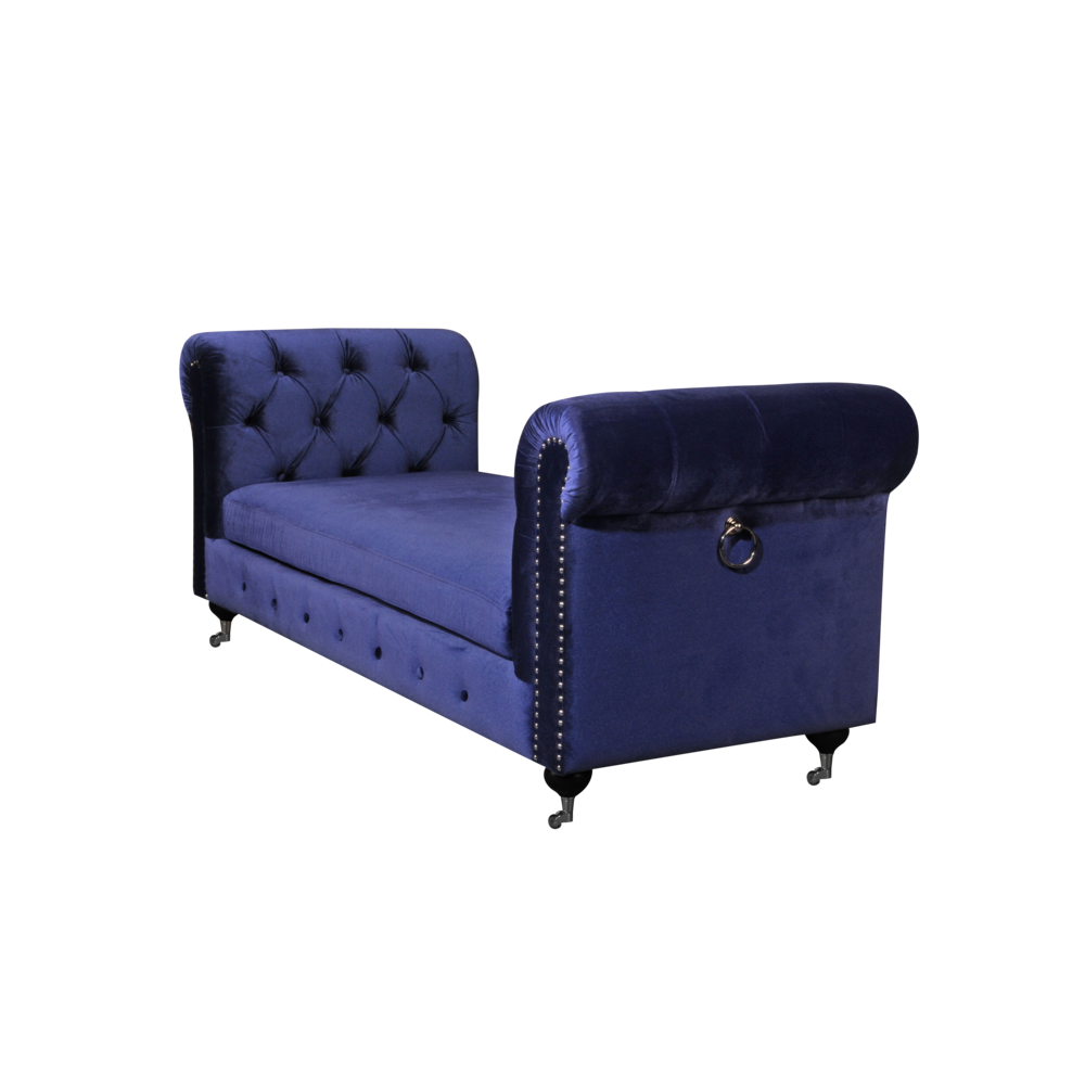 Foy Bench Silver Navy. Picture 4