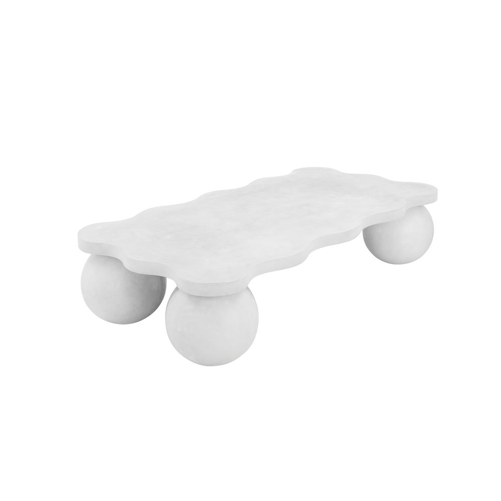 Dani Curvy Coffee Table Large in Ivory Concrete. Picture 3
