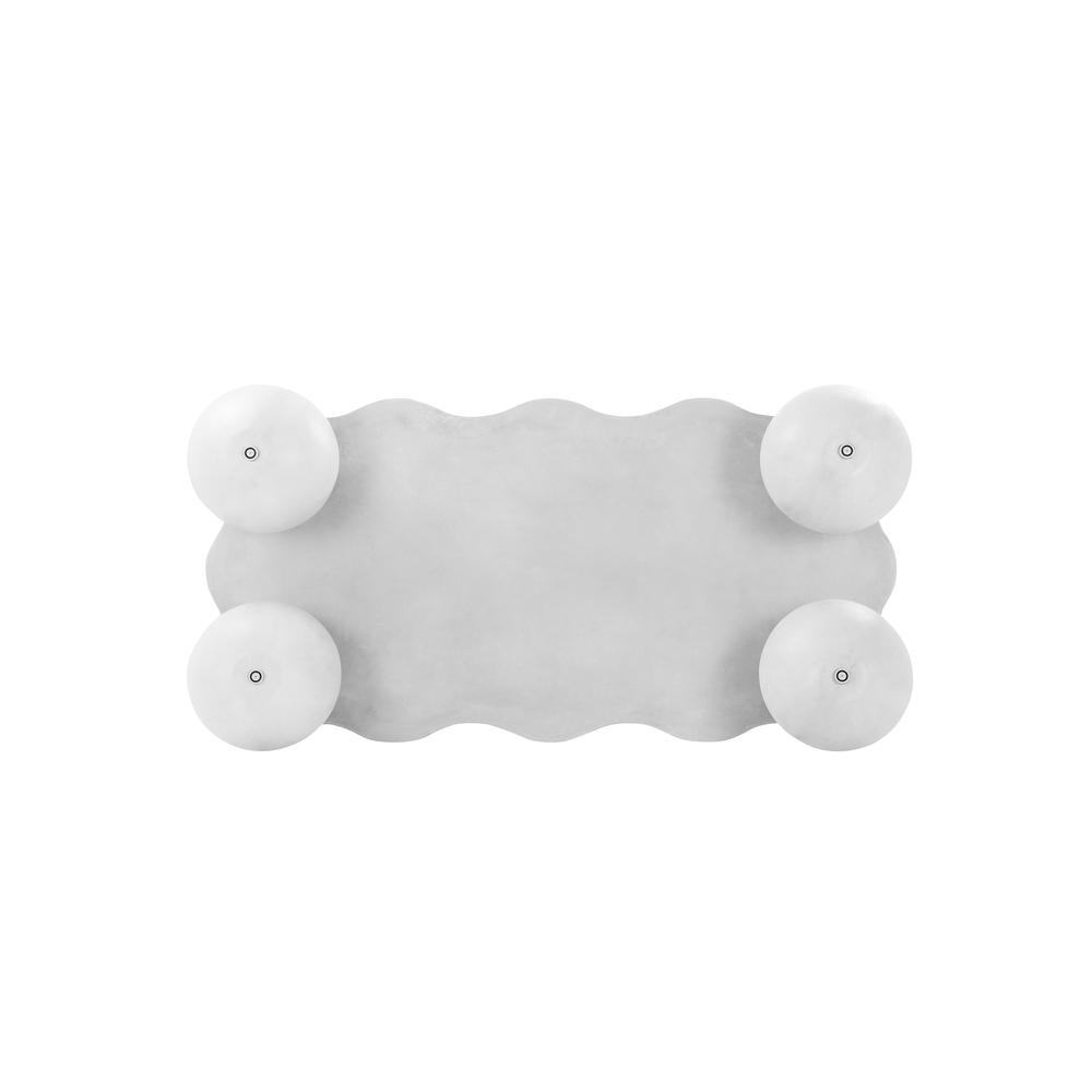 Dani Curvy Coffee Table Large in Ivory Concrete. Picture 6