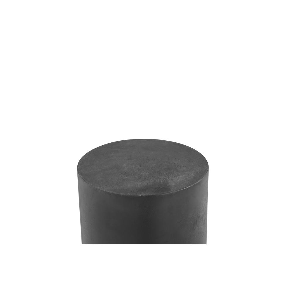 Don Round Pedestal Low in Black Concrete. Picture 2