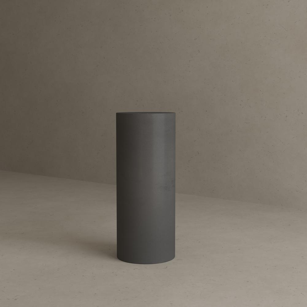 Don Round Pedestal Medium in Black Concrete. Picture 5