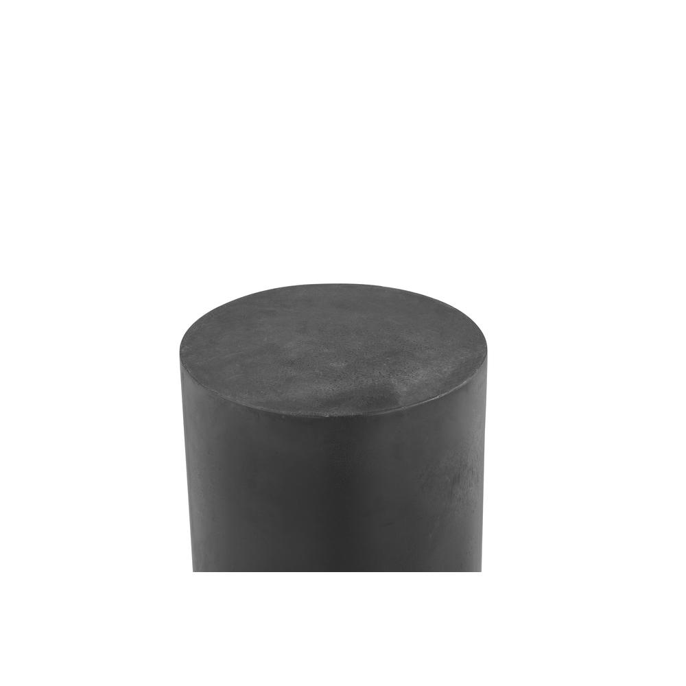 Don Round Pedestal Tall in Black Concrete. Picture 2