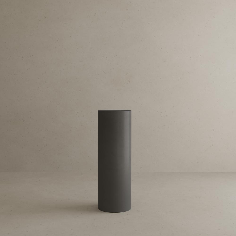 Don Round Pedestal Tall in Black Concrete. Picture 4