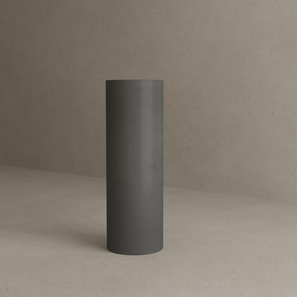 Don Round Pedestal Tall in Black Concrete. Picture 5
