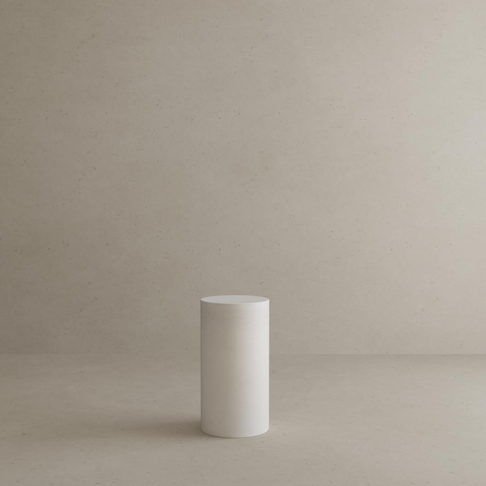 Don Round Pedestal Low in Ivory Concrete. Picture 4