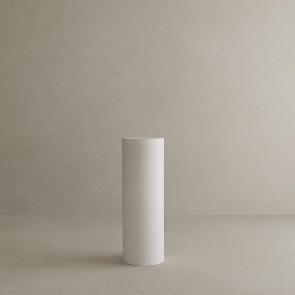 Don Round Pedestal Tall in Ivory Concrete. Picture 4