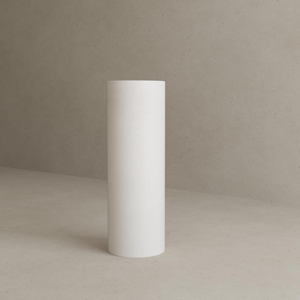 Don Round Pedestal Tall in Ivory Concrete. Picture 5