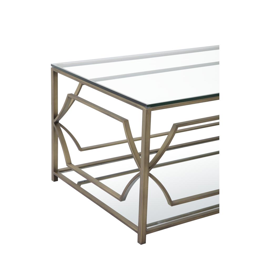 Bristol Rectangle Coffee Table Brass. Picture 4