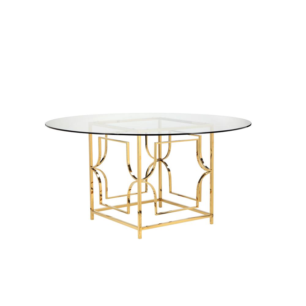Bristol Round Dining Table Gold. Picture 1
