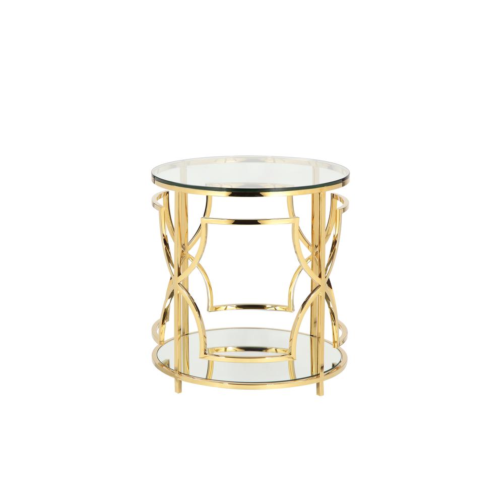 Bristol Round Side Table Gold. Picture 1