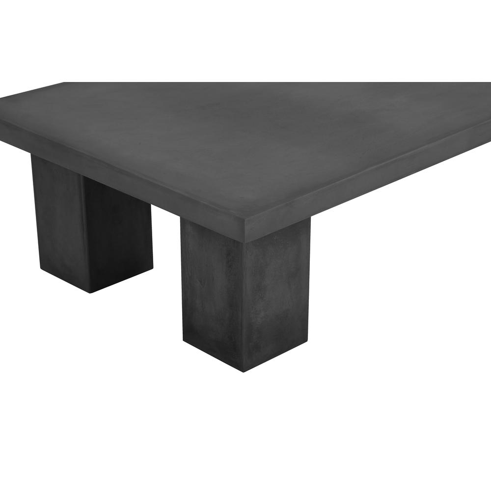 Ella Rectangle Coffee Table Large In Light Gray Concrete. Picture 5