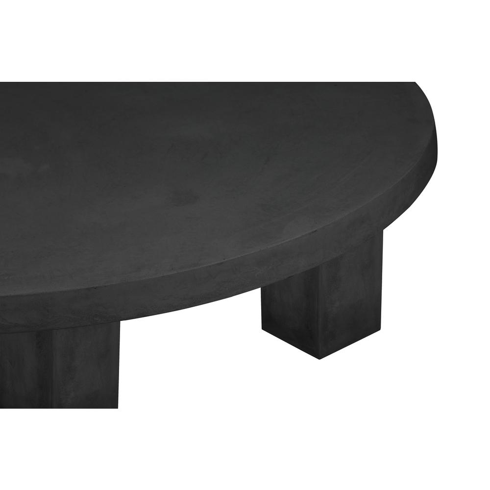 Ella Round Coffee Table Large In Light Gray Concrete. Picture 3