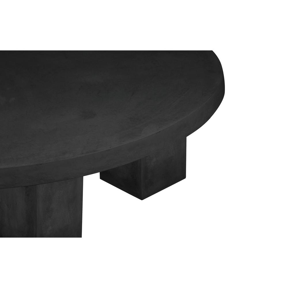 Ella Round Coffee Table Large in Black Concrete. Picture 3