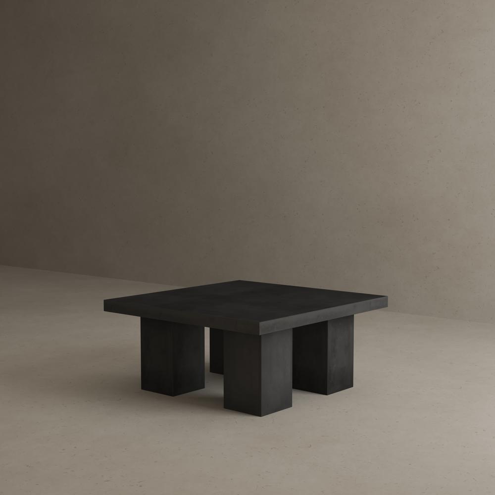 Ella Square Coffee Table Small In Ivory Concrete. Picture 6