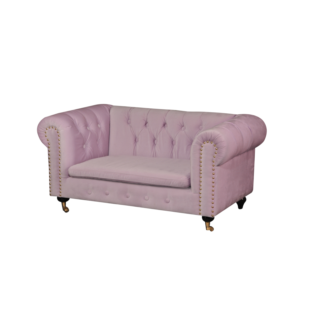 Foy Kids Couch Gold Pink. Picture 1