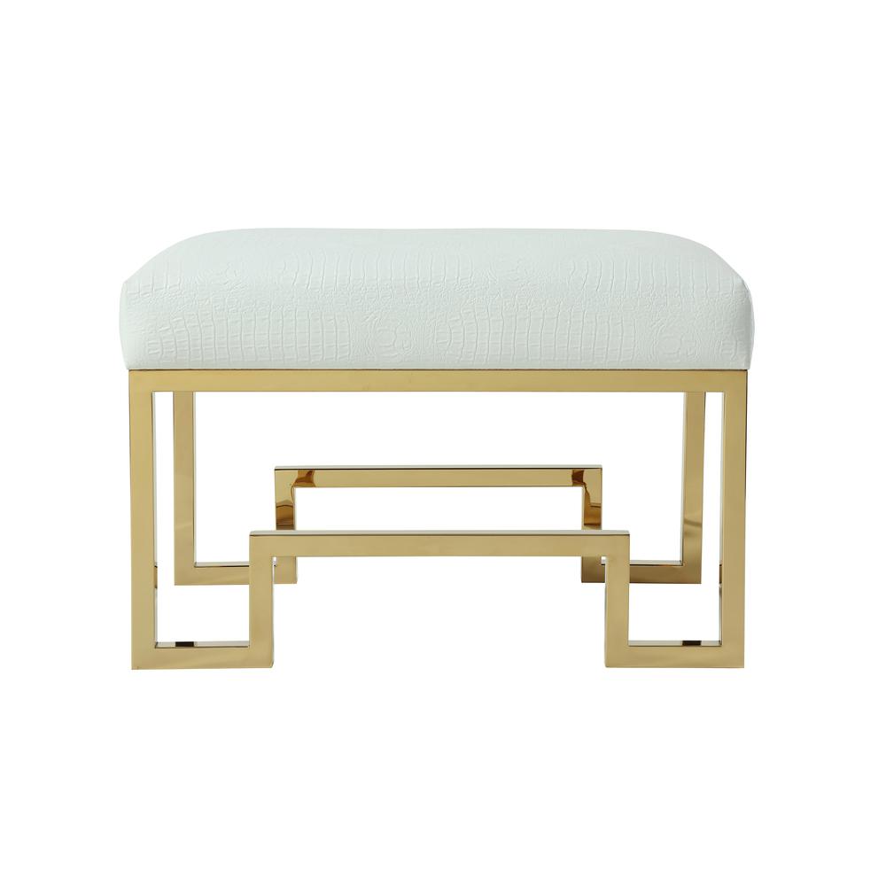 Bronson Stool Gold White. Picture 2