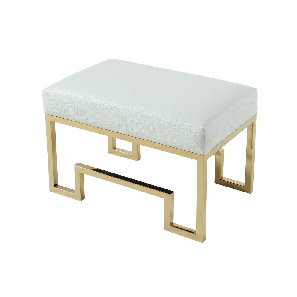 Bronson Stool Gold White. Picture 3