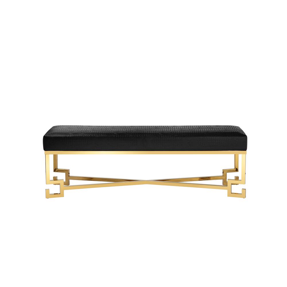 Dina Bench Gold Black. Picture 1