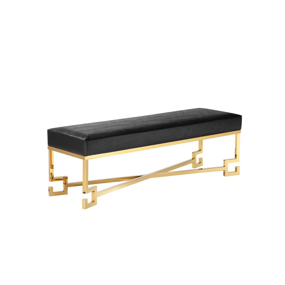 Dina Bench Gold Black. Picture 2