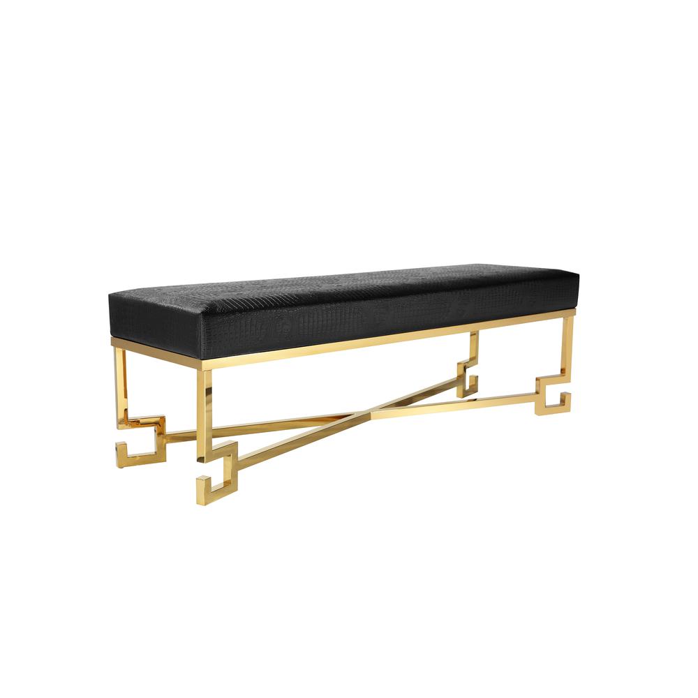 Dina Bench Gold Black. Picture 3