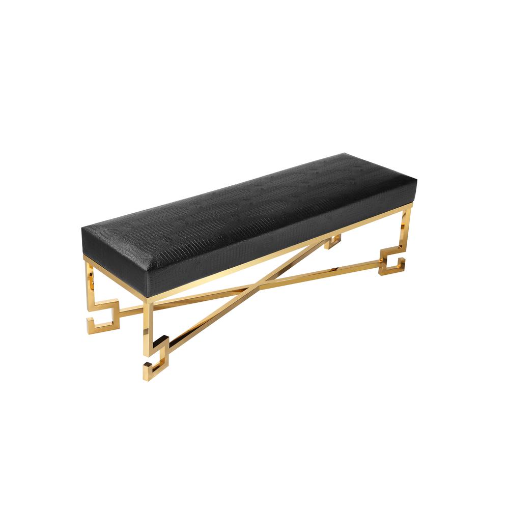 Dina Bench Gold Black. Picture 4