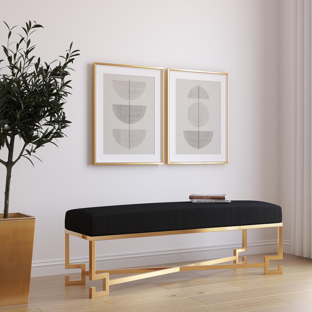 Dina Bench Gold Black. Picture 6