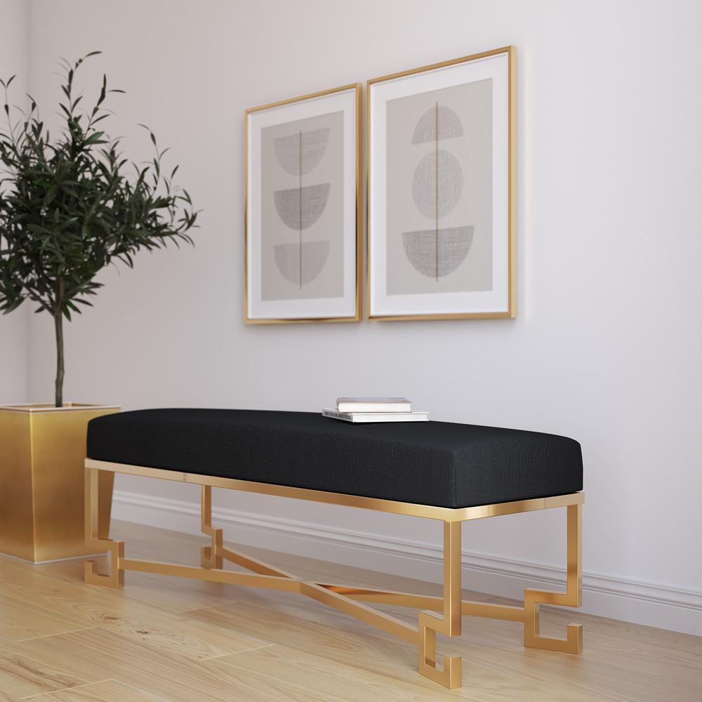 Dina Bench Gold Black. Picture 7