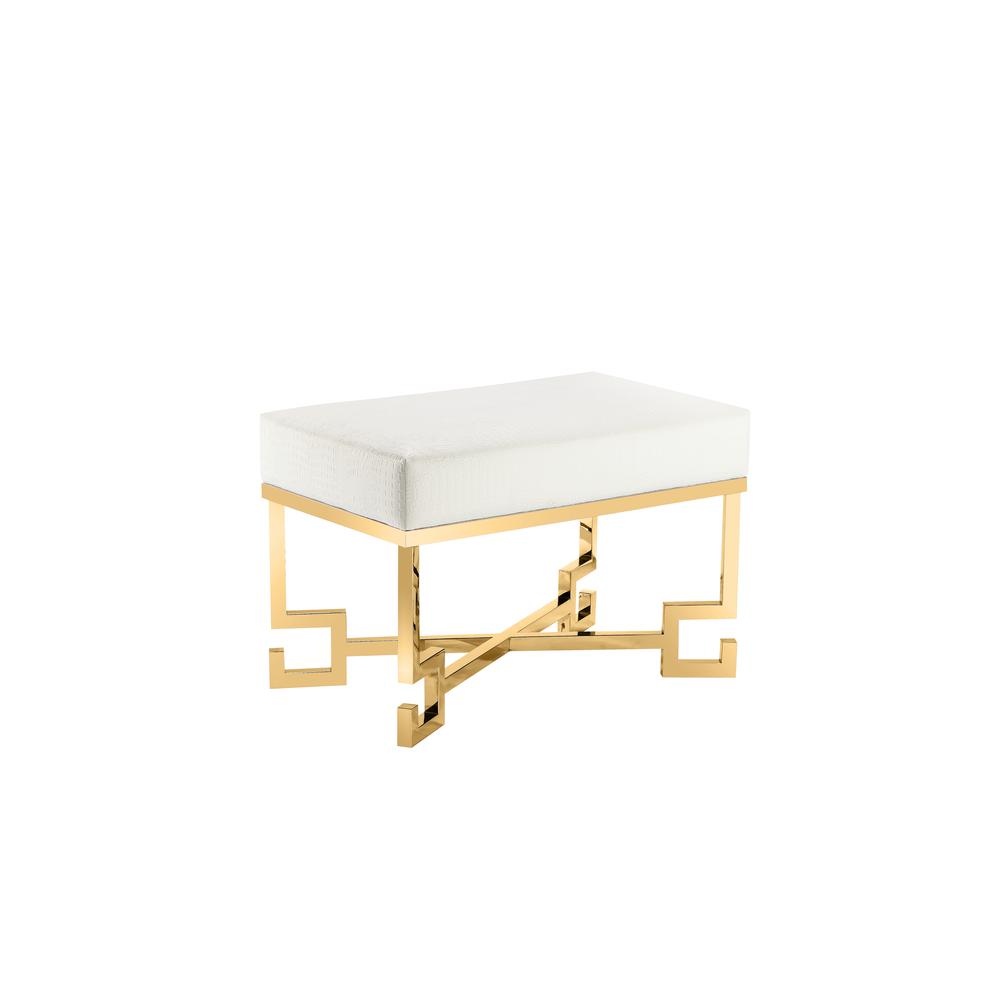 Dina Stool Gold White. Picture 1
