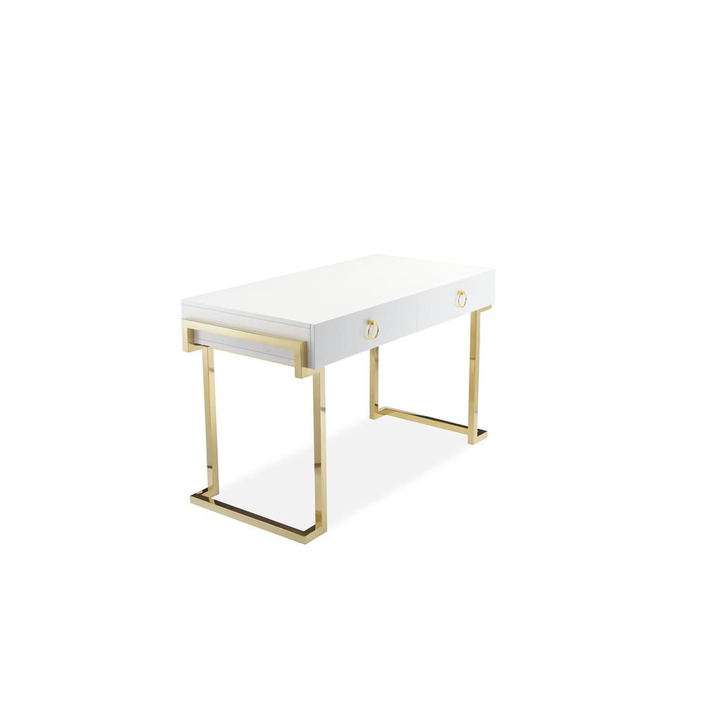 Jett Desk Gold White. Picture 6