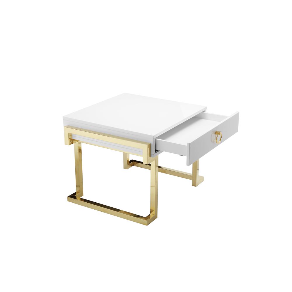 Jett Side Table Gold White. Picture 2