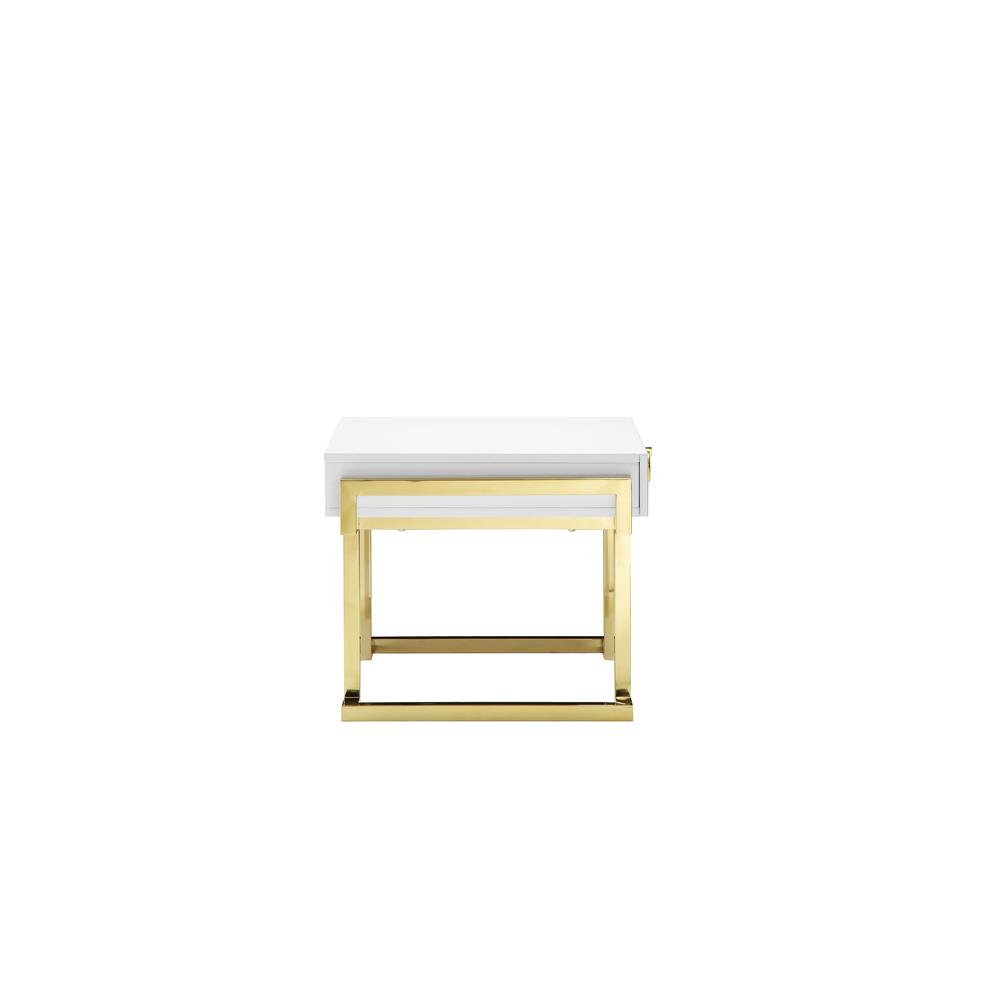 Jett Side Table Gold White. Picture 4