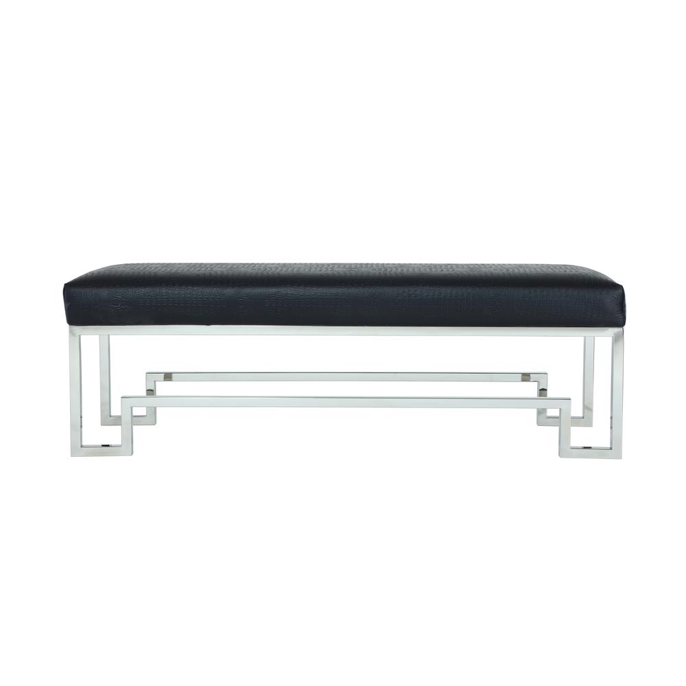 Bronson Bench Silver Black. Picture 1