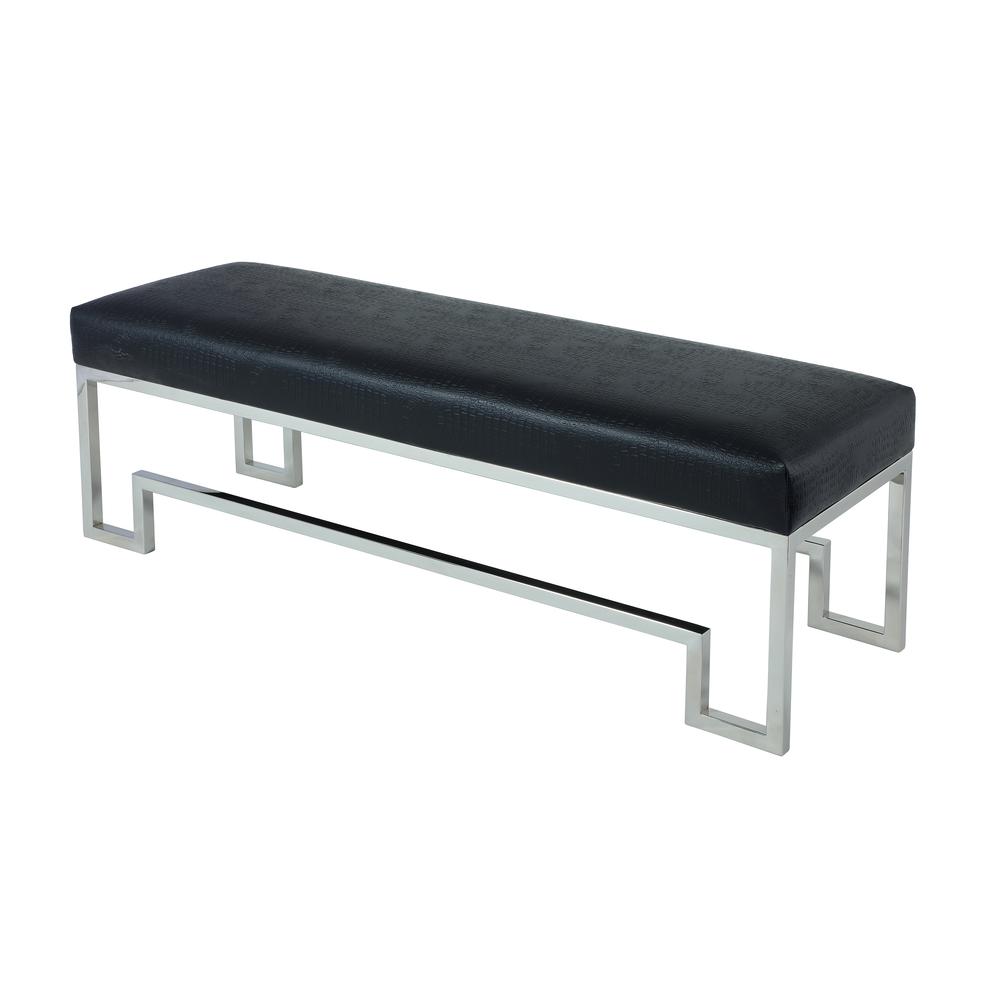 Bronson Bench Silver Black. Picture 4