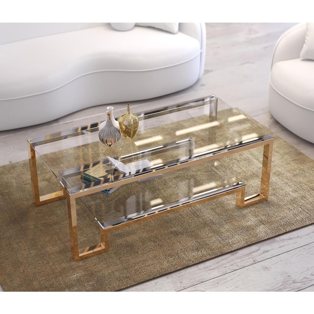 Bronson Coffee Table Long Gold. Picture 6