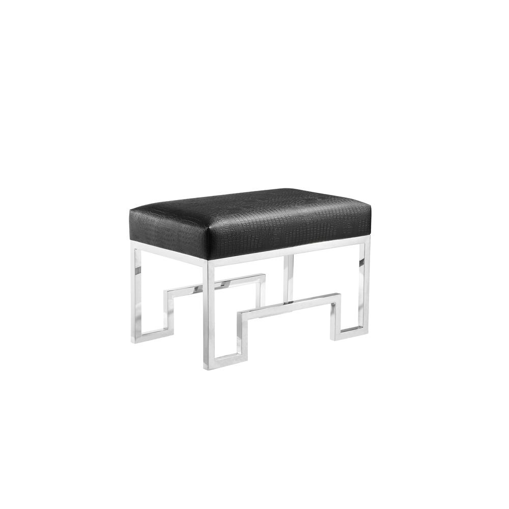Bronson Stool Silver Black. Picture 1