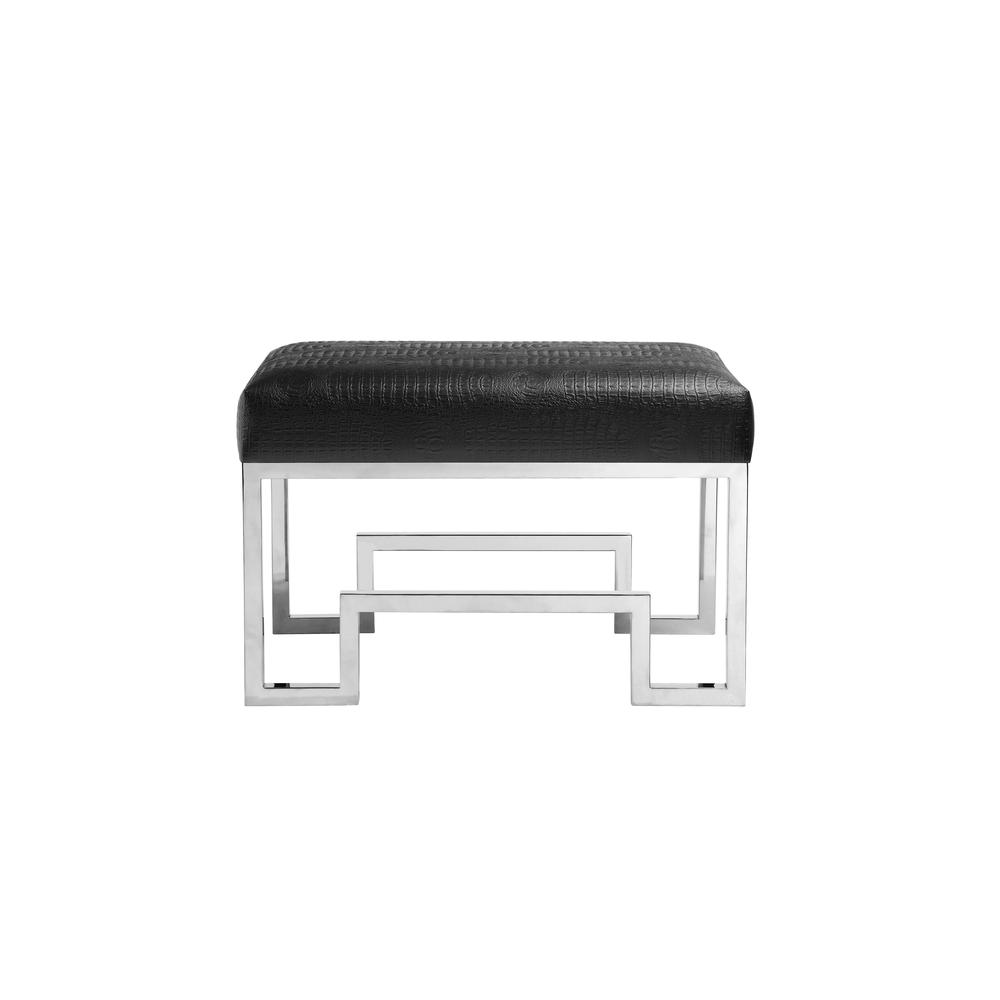 Bronson Stool Silver Black. Picture 2