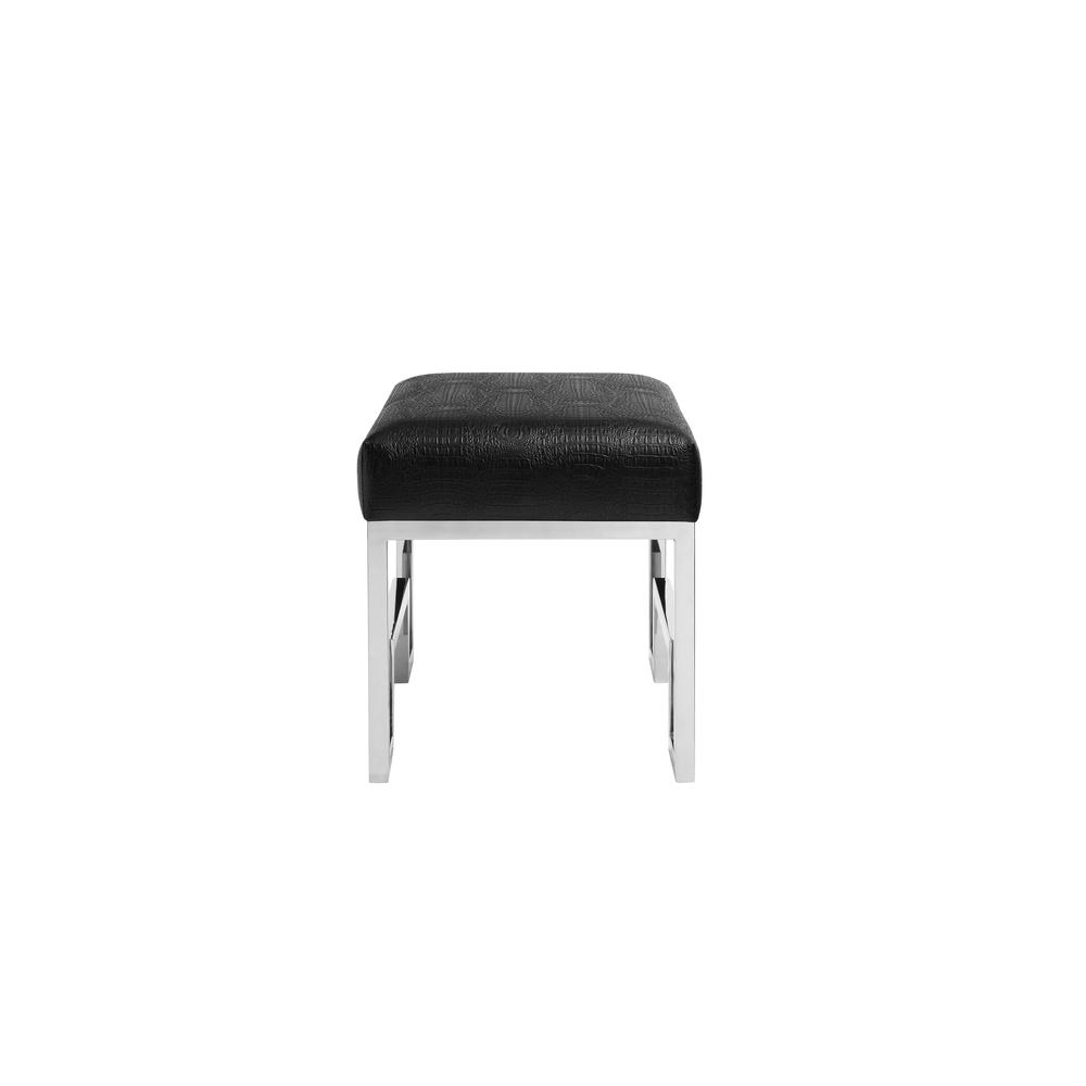 Bronson Stool Silver Black. Picture 3