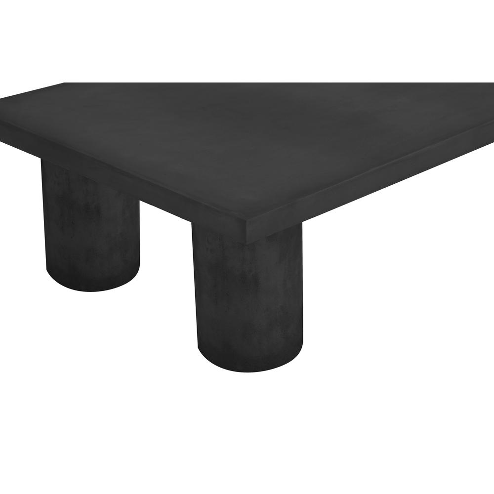 Nat Rectangle Coffee Table Large In Light Gray Concrete. Picture 6