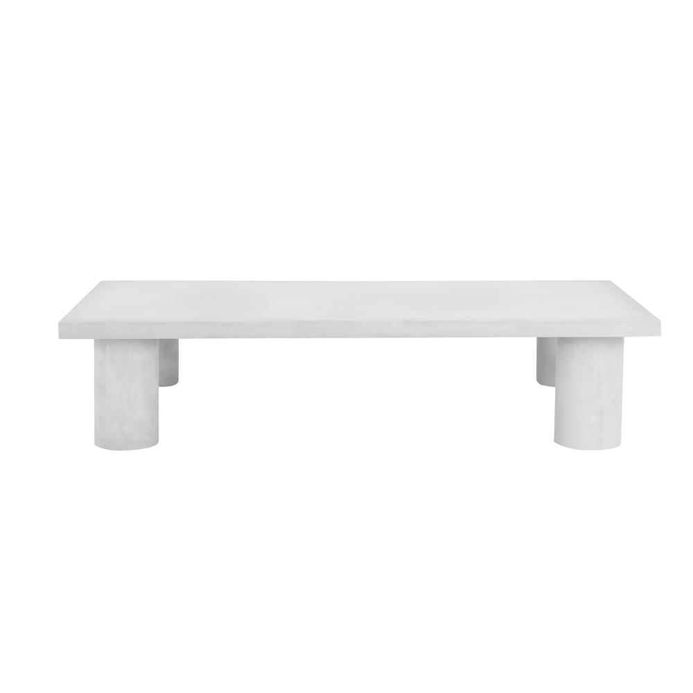 Nat Rectangle Coffee Table Medium In Light Gray Concrete. Picture 2