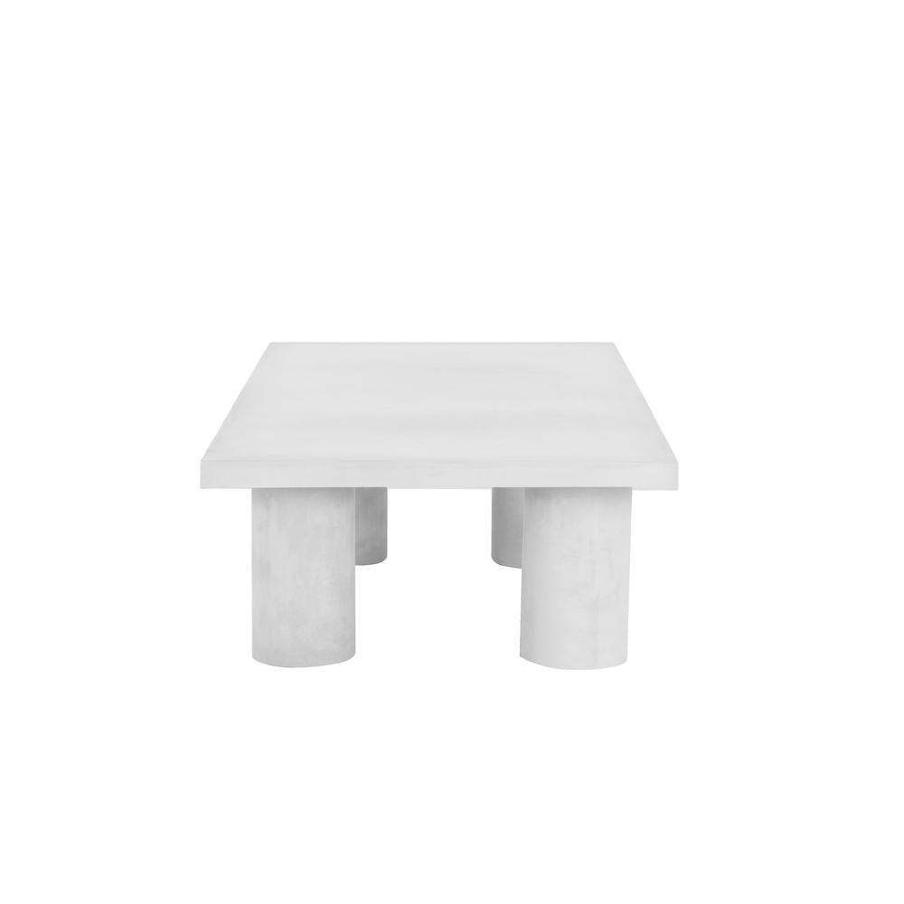 Nat Rectangle Coffee Table Medium In Light Gray Concrete. Picture 4
