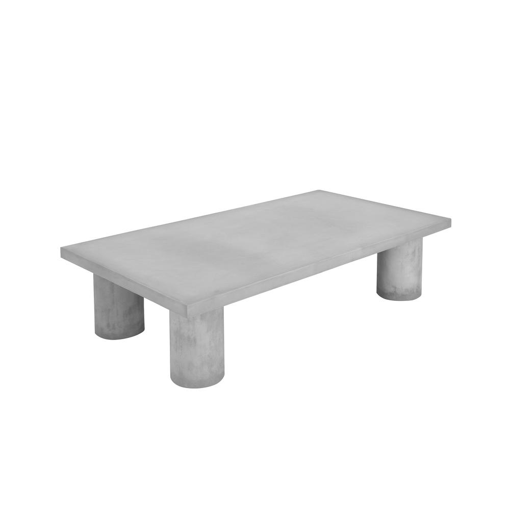 Nat Rectangle Coffee Table Large In Ivory Concrete. Picture 3