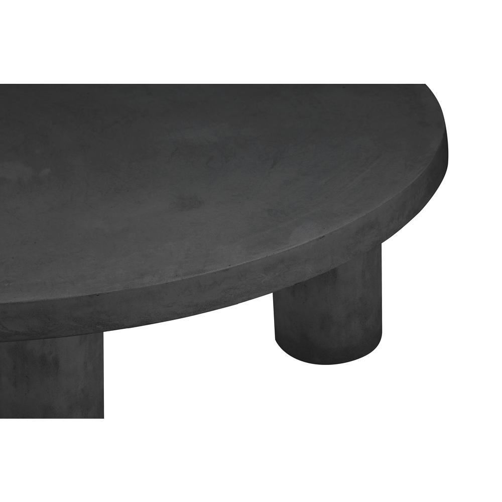 Nat Round Coffee Table Large In Light Gray Concrete. Picture 3