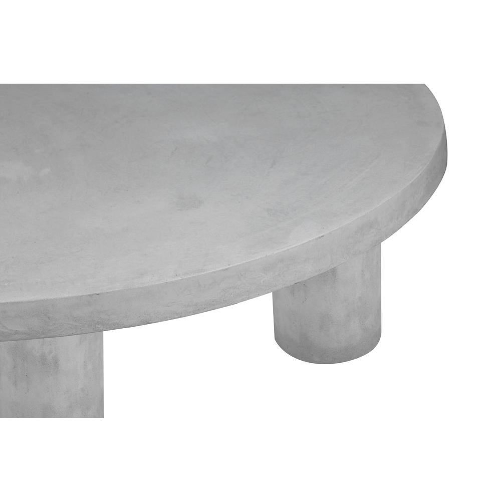 Nat Round Coffee Table Small In Light Gray Concrete. Picture 3