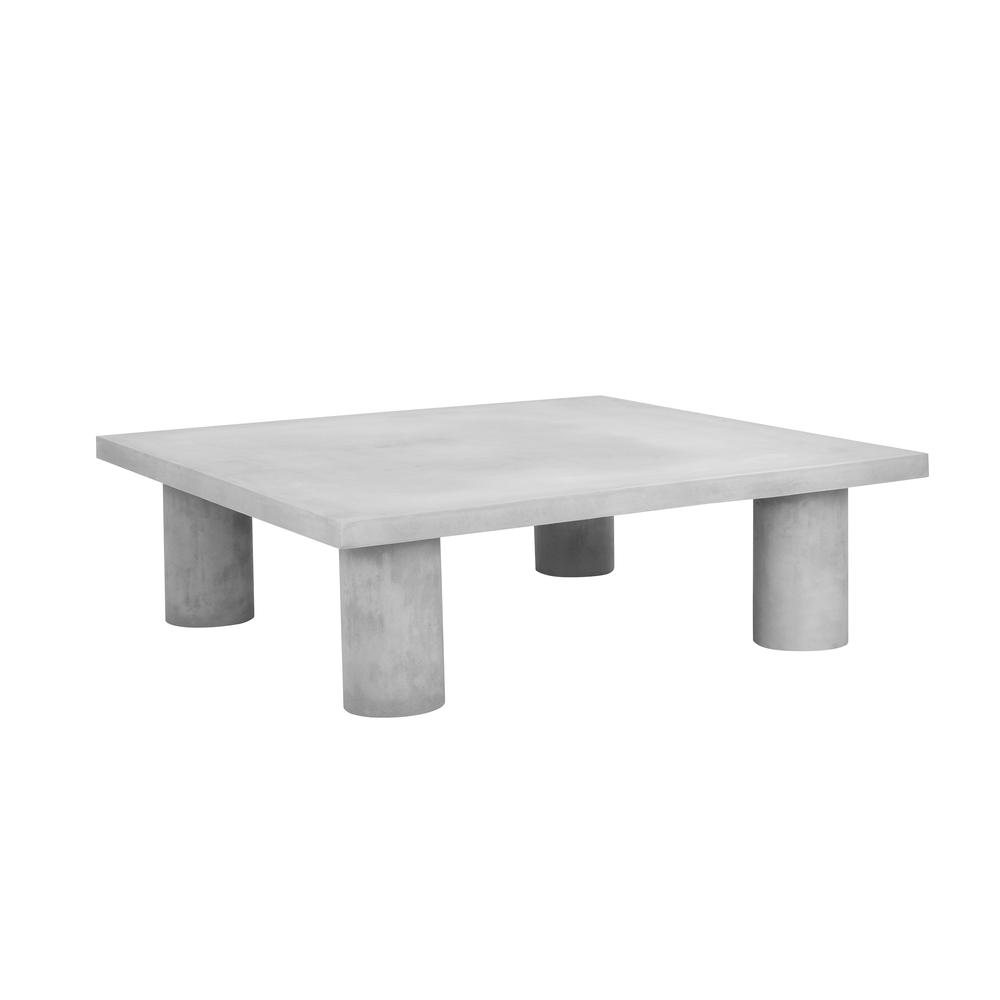 Nat Square Coffee Table Large In Ivory Concrete. Picture 1