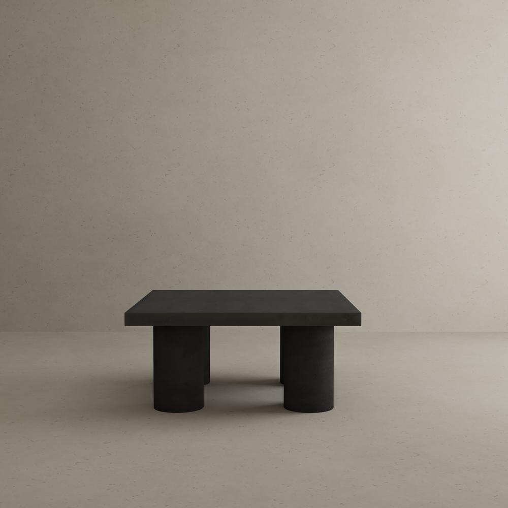 Nat Square Coffee Table Small In Ivory Concrete. Picture 5