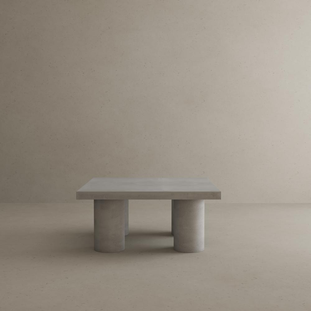 Nat Square Coffee Table Small In Black Concrete. Picture 5
