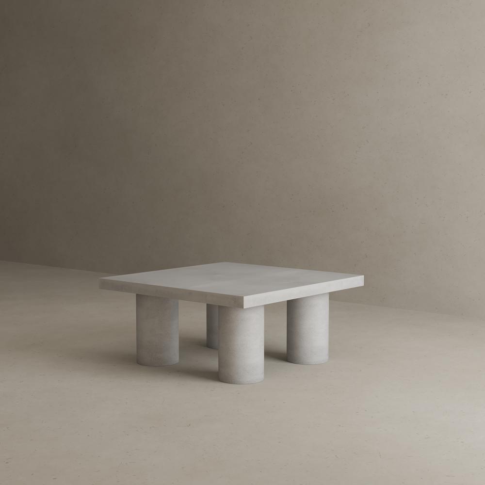 Nat Square Coffee Table Small In Black Concrete. Picture 6